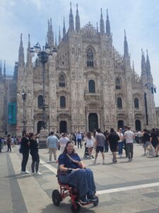 Outside the Duomo, Milan, Italy