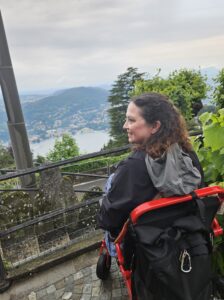 Taking in the views at the top