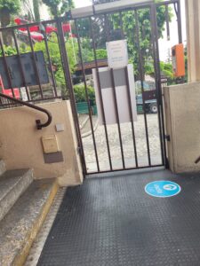 Accessible gate at Brunate station