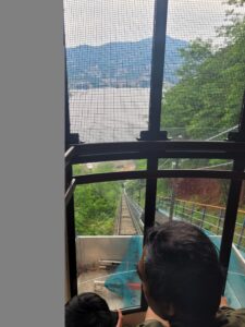 Traveling on the funicular