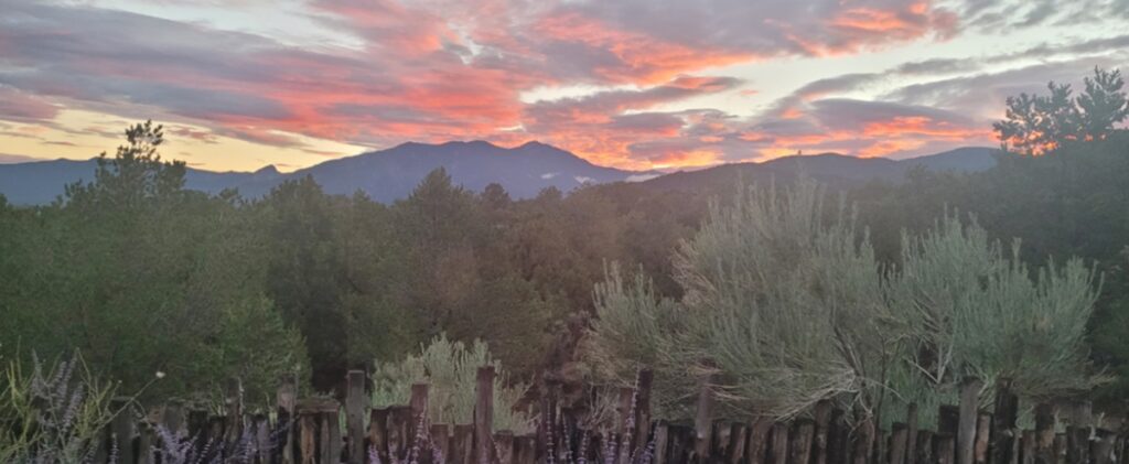 Sunrise over the mountains in Taos, NM